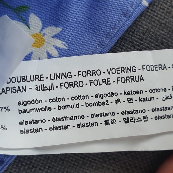 ZARA Blue Crop Top Daisy Print Size M BNWT - Picture 9 of 10